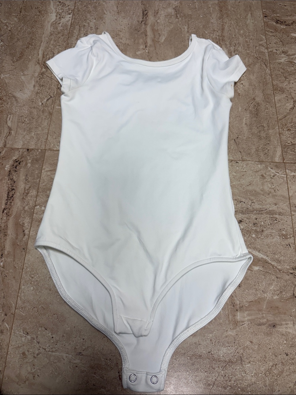 Zara White Short Sleeve Girls' Bodysuit